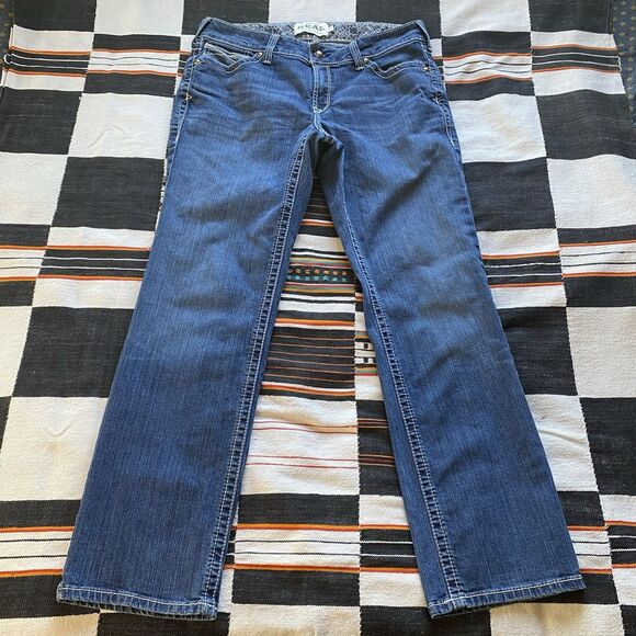 Ariat R.E.A.L Perfect Rise Rosa Boot Cut Jeans. Western Wear. Plus size 35/32. - Picture 2 of 10